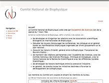 Tablet Screenshot of comite-national-biophysique.fr